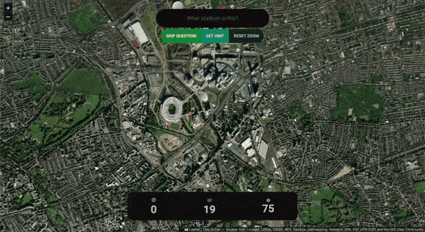 StadiumGuessr game page